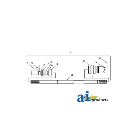 A & I Products PTO Shaft Assembly 40" x7" x6.2" A-NCA70038